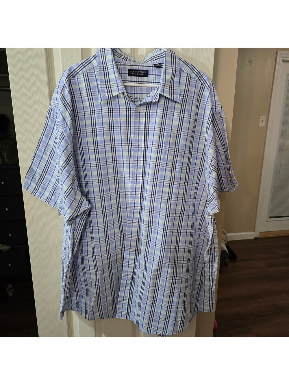 Roundtree & Yorke Men’s Plaid Button-Up Shirt – 3XB